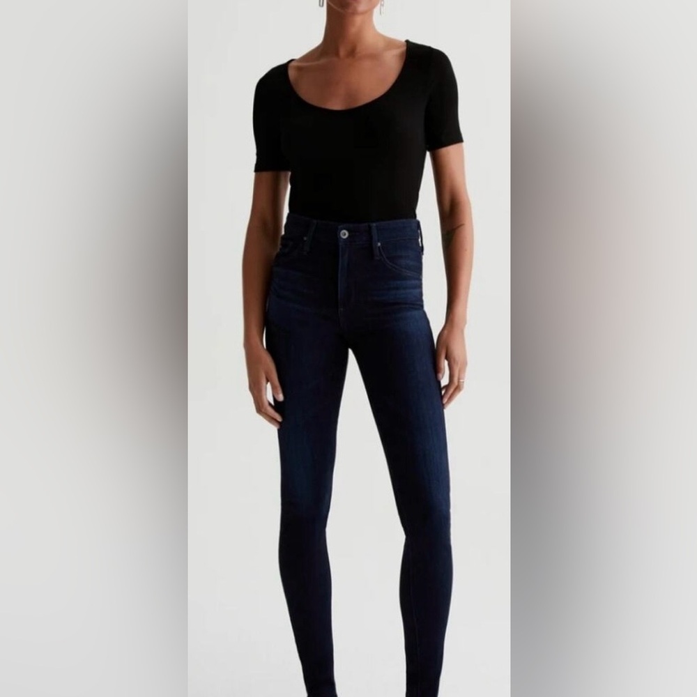 AG Jeans Farrah High-Rise Skinny - Dark Blue - Size 29